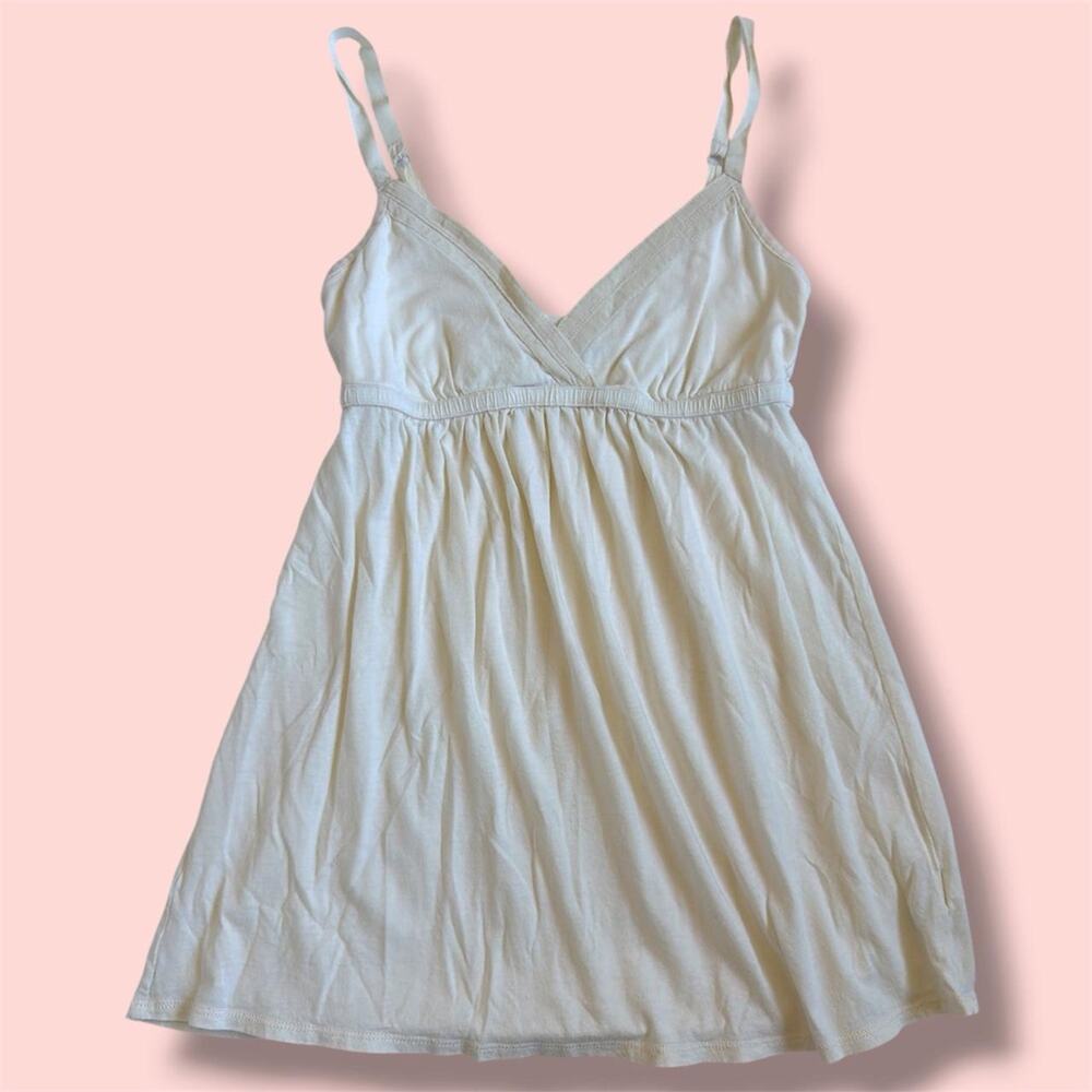Vintage American Eagle Outfitters cream babydoll cami top in a S